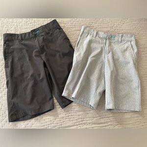 Reel Legends Black Gray Shorts Bundle 2 Performance Dry Fit Sz 8 Zip Pocket